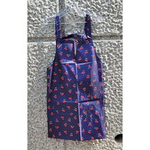 가볍지만 방수가 잘되는 꽃무늬 H형 방수 앞치마, 중, 부엉이_그레이