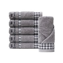 먼지없는 호텔 고급 수건 목화 면100% 10장 165g 홀마크, 그레이