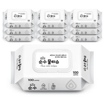 행운드림 순수 물티슈 100매 10팩 1박스, 행운드림 순수 100매 10팩