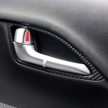 더뉴레이 도어캐치 패널 카본 스티커 기스방지 보호 가드 차량용품, 더뉴레이 도어캐치 패널 - 유광블랙카본