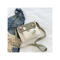 여성용 귀여운 캔버스 작은 가방 일본 하라주쿠 대각선 야생 학생 소녀 숄더백 2023 신제품