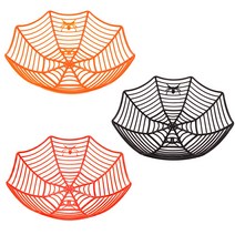 거미줄 사탕바구니 할로윈바구니 용품 할로윈 소품, 오렌지