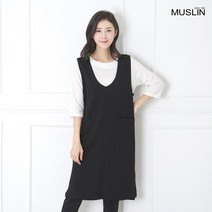 엄마옷 모슬린 브이넥 포켓 롱조끼 VE908101마담 미시옷 중년여성의류 빅사이즈 할머니옷 50대 60대여성옷 여성 가을