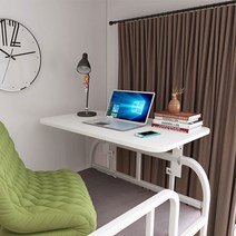 Comfy Zone 침상 대학생 기숙사 책상 노트북 책상 작은 책상 접을 수 있다 기숙사 접이식 테이블, 화이트, 90*30cm