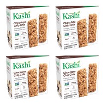 Kashi 카시 크런치 초콜릿 그래놀라바 비건 Crunchy Chocolate Chip Chia Granola Bars 7oz(200g) 4팩, 200g