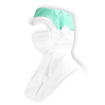 위생 모 방진모 크린룸 정전기 방지 복 후드 모자 크린룸 방진후드 실험실 복 위생모 모자 제전모, 그린M