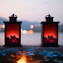 불멍무드등 LED벽난로 모닥불 엔틱무드등 캠핑, C타입(엔틱)