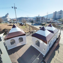 [미승텐트] 몽골텐트 4m x 5m (벽면별도) 몽골천막 행사용천막 이동식천막 그늘막천막, 녹백색