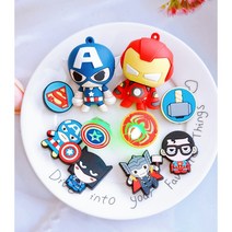 쇼클 히어로 10pcs LED 2P 포함 캡틴 배트맨 슈퍼맨 스파이더맨 샌들꾸미기