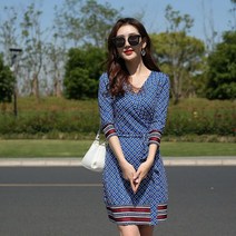 원피스 키큰여자 전신 도트 패턴 수트 들러리 하객룩 바캉스 소개팅 트렌치 고급스러운 편한 드레스 선물