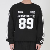 일루소 3단쭈리 루틴89 맨투맨 블록코어 코디 오버핏 유니폼 티셔츠