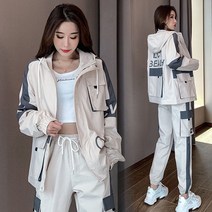 트레이닝 상하의 카고세트 바람막이 점퍼 커플룩 밴딩 팬츠 상하의 운동복
