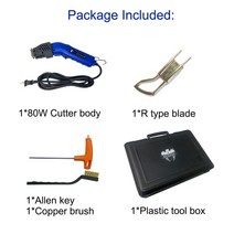 전동 가위 핫 나이프 직물 절단기 전기 열 로프 벽 천 웨빙 타입 블레이드 절단 발, 3.RS80 R type blade - UK