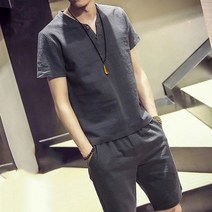 남성 여름 캐주얼 트레이닝세트 반팔티 반바지 투피스 츄리닝 운동 상하복 빅사이즈