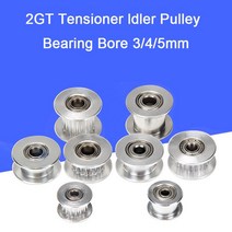 V벨트풀리 동기 휠 아이들러 풀리 보어 GT2 타이밍 벨트 풀리용 베어링 블랙 너비 6mm 10mm 2M 2GT 20 톱니 3mm 4mm 5mm, 19.20T W10 B5 With T - sliver