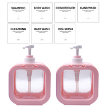 뉴앤룩 주방세제용기 500ml 2p, 핑크, 2개