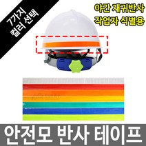 안전모스티커 반사테이프 반사띠 식별띠 반사판 1.5cm, 백색