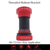 MOTSUV-자전거 하단 브래킷 세트 밀폐형 베어링 나사 유형 68 73mm BSA68 BB91 쉘 24mm 스플라인 축 MTB 도로 자전거, Red