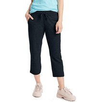 Hanes 여성용 프렌치 테리 카프리 팬츠 프렌치 테리 카프리 팬츠 블랙.