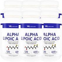 [미국빠른직구] 마이라이프 내추럴스 알파리포산 600 mg 120 야채캡슐 6병