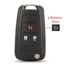 Jingyuqin 2/3/4/5 B 시보레 크루즈 2012 용 접이식 원격 키 케이스 쉘 Malibu Aveo Fit Opel Buick Fob HU, For chevrolet_3 Buttons Start