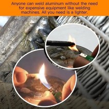 알루미늄봉 용접봉 분말 코어 알루미늄 저온 쉽게 용융 가정용 구리 철, 01 3pcs