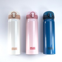 milli 207g 초경량 데일리 원터치보틀 보온병 보냉텀블러 500ml 스텐레스316, 핫 핑크