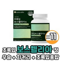 뉴질랜드 초록입 보스웰리아정 추출분말 보스웰릭산65% 함유 우슬 치커리 추출물 분말 식약처 HACCP 인증, 11박스, 초록입 보스웰리아