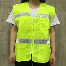 M 소방조끼 발광 공사장 여름안전 신호수 야광 형광