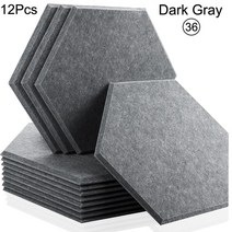 방음벽 방음 스펀지 차음제 흡음제 녹음실 벽간소음 방음공사 작업실 방음판, Small Hexagon, 36--Dark Gray, 1.0cm Super Density