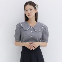 ROEM 체크 반팔 블라우스 1color _RMBLD26R83417850