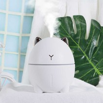 USB 가정용 무음 미니 3in1 공기청정기 무드등 차량용 가습기 선물, 투투캣화이트, 하나