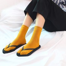 여성 중목 타비쪼리 패션 컬러양말