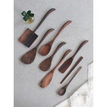 고급 아마라흑단 우드 나무 라인 조리도구 7종, 볶음주걱