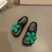 DFMEI 여성 폐쇄 발가락 슬리퍼 봄 새로운 꽃 플랫 미끄럼 온라인 연예인 패션 모든 일치 양방향 구멍 신발