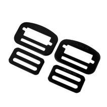 암벽장비 암벽 등반 마구 위한 까만 합금 강철 조정 가능한 버클 개 쌍