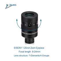 망원경 svbony 1.25quot 줌 접안 렌즈 7-21mm8-24mm10-30mm fmc 줌 렌즈 천체 액세서리, 8-24mm, 협력사
