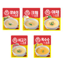 예이니종합물류 오뚜기 스프 5종 각1개씩 세트(80g*5개)양송이쇠고기콘크림야채간편식품, 80g, 5개