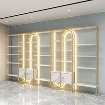 뷰티샵 조명 진열 업소용 화장품 인테리어 장식장, 폭 400*두께 30*높이 200(캐비닛 램프 포함)