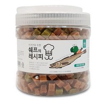 말랑말랑 큐브 강아지 간식 대용량 800g, 황태