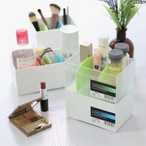 화장품 책상위 회사 책상 꾸미기 데스크 서랍 수납 정리 다용도 파티션 정리함, 3번 와이드 화이트