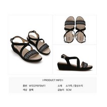 제옥스 제옥스 (제옥스)W1D2P6F6M11 미끄럼방지 볼편안한 샌들 굽(5CM) (P002607860)