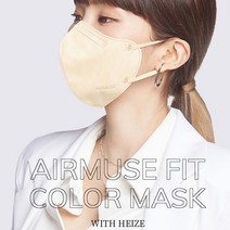 에어뮤즈 핏 헤이즈 컬러마스크 대형 중형 10매 연예인 마스크 제이호 에어뮤즈핏, 대형 10매-포레스트 그린, 1개