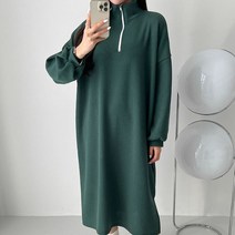 빅사이즈 301 쫀쫀골지집업카라원피스 DGLN851