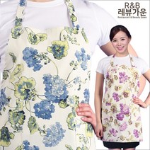 레뷰가운 JAE01 꽃무늬앞치마 화원 꽃집 식당 시장 학원 가정용 카페 앞치마, JAE01_곤색꽃