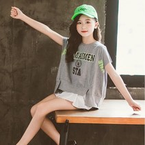 성은홀릭 주니어 여아 그레이 셔츠바지 상하복 바지세트