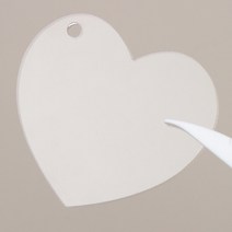 하트 얇은 아크릴판 투명 키링 만들기 아크릴 키홀더 어린이집 가방 열쇠고리 셀프 diy 부자재 재료 무지 투명판