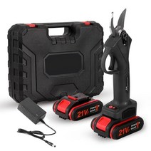 정원 무선 충전식 전기 가위kkmoon 21v pruner pruning 효율적인 과일, 영국 플러그, 검은색