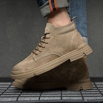 도오빠 섬두슈 남성 가죽 워커 부츠 레이스업 하이탑 가을 겨울 남자워커 발편한 신발
