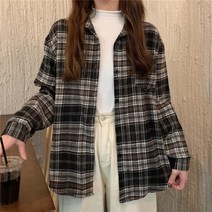 손담비 강예빈 조이 박하선 도톰 벨벳 누빔 체크 셔츠 가을 빈티지 연모 루즈